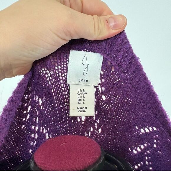 Joie Purple Knit Sweater L - Picture 3 of 11